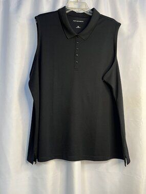 Port Authority Size 4X Port Authority Women's Black Sleeveless Polo Shirt Size 4